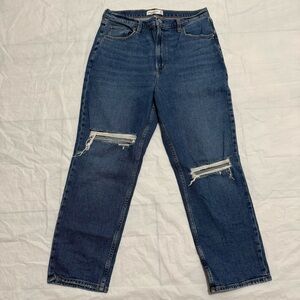 Abercrombie & Fitch The Ankle Straight Ultra High Rise Curve Love Size 32 | 14R